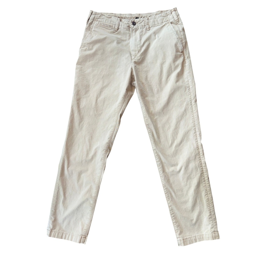 American Eagle Chino Pants Men 32x34 Khaki Casual Trousers Good Conditiond